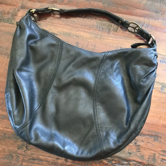 Lucky Brand Leather Large Vintage Boho Y2K Shoulder Bag Purse - Picture 4 of 12